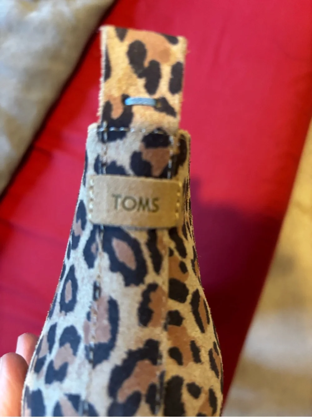 TOM’S Leopard Print Wedge Ankle Bootie